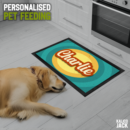 Personalised Vintage Pet Feeding Mat