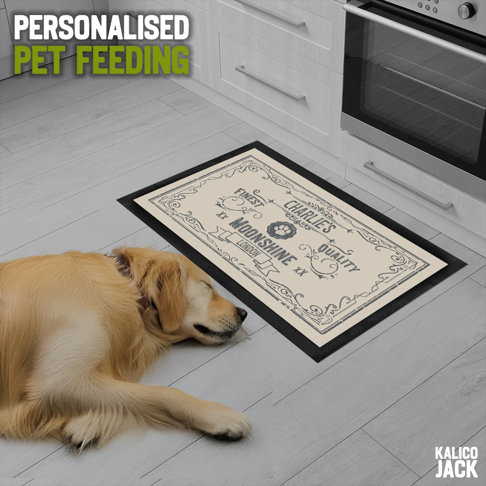 Personalised Moonshine Pet Feeding Mat