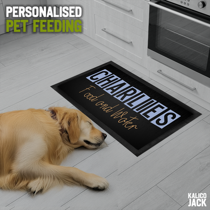 Personalised Vegas Pet Feeding Mat