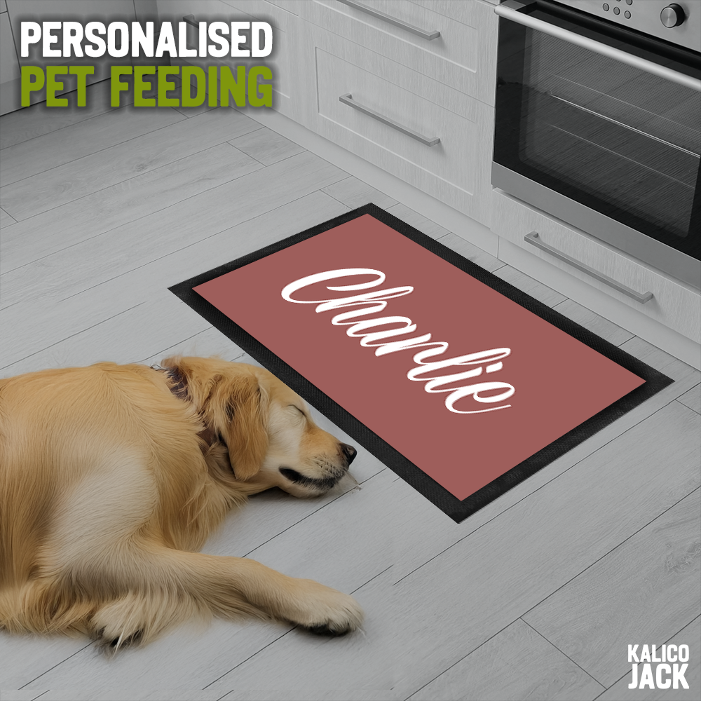 Personalised Name Pet Feeding Mat