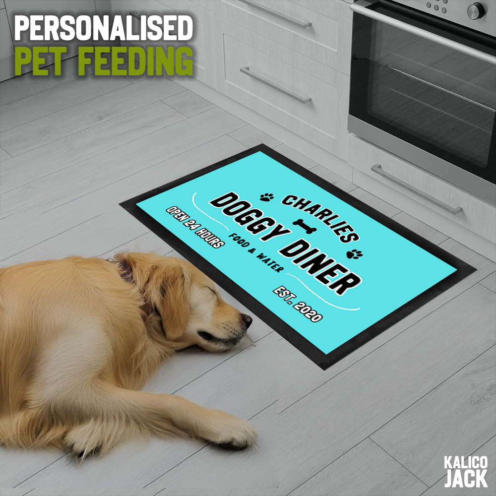 Personalised Doggy Diner Pet Feeding Mat
