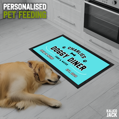 Personalised Doggy Diner Pet Feeding Mat