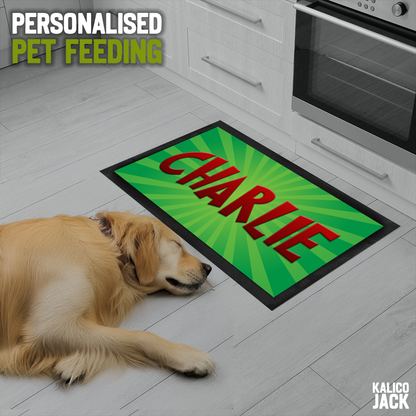 Personalised Grincy Pet Feeding Mat