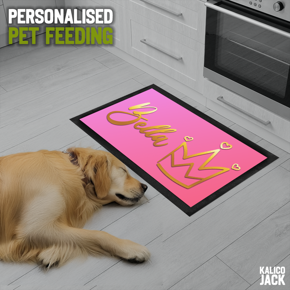 Personalised Princess Pet Feeding Mat