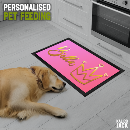 Personalised Princess Pet Feeding Mat
