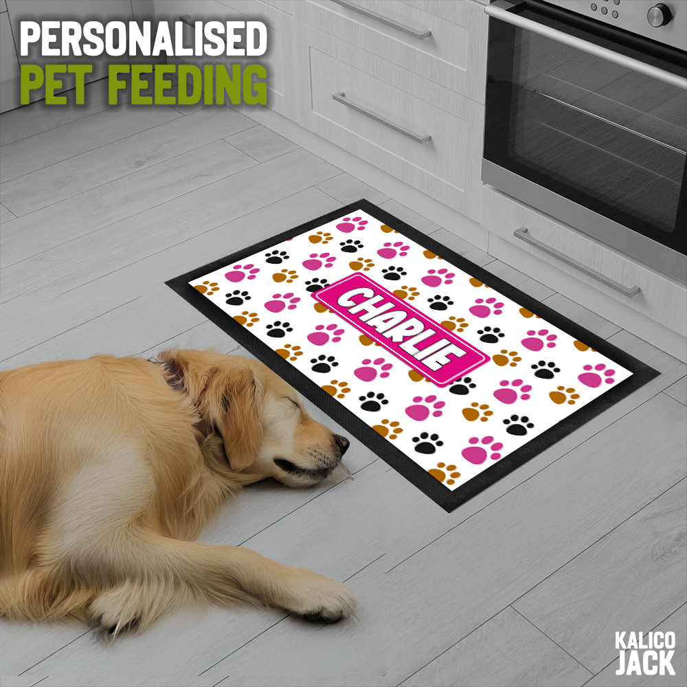 Personalised Paws Pet Feeding Mat