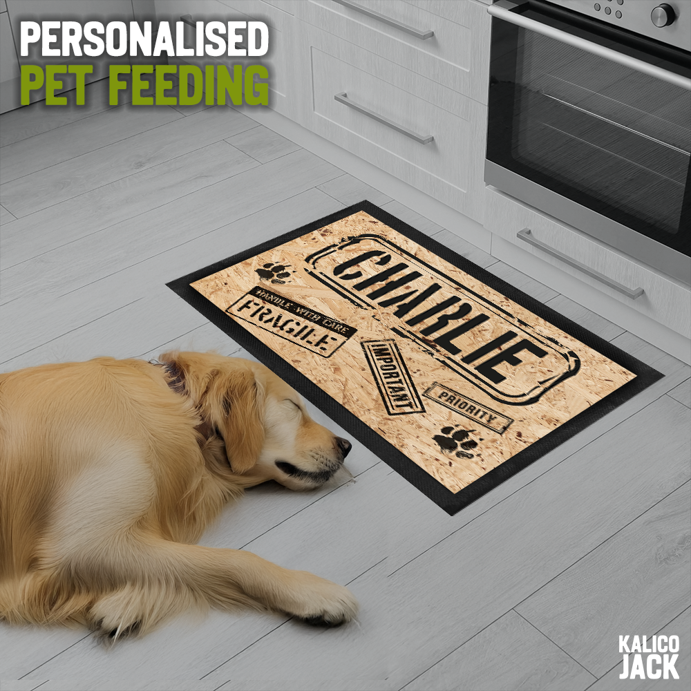 Personalised Cargo Pet Feeding Mat