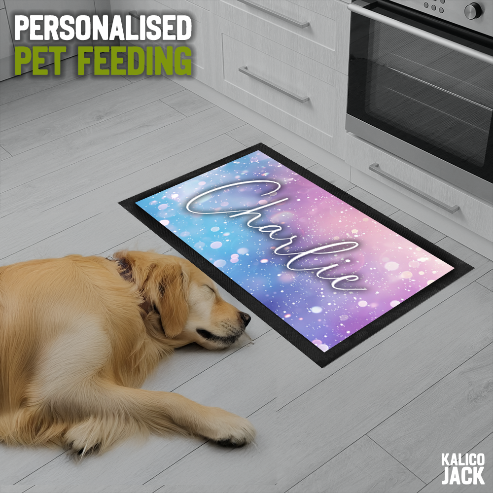 Personalised Pastel Pet Feeding Mat