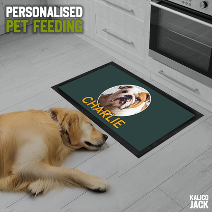 Personalised Name and Photo Pet Feeding Mat