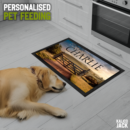 Personalised Field Pet Feeding Mat