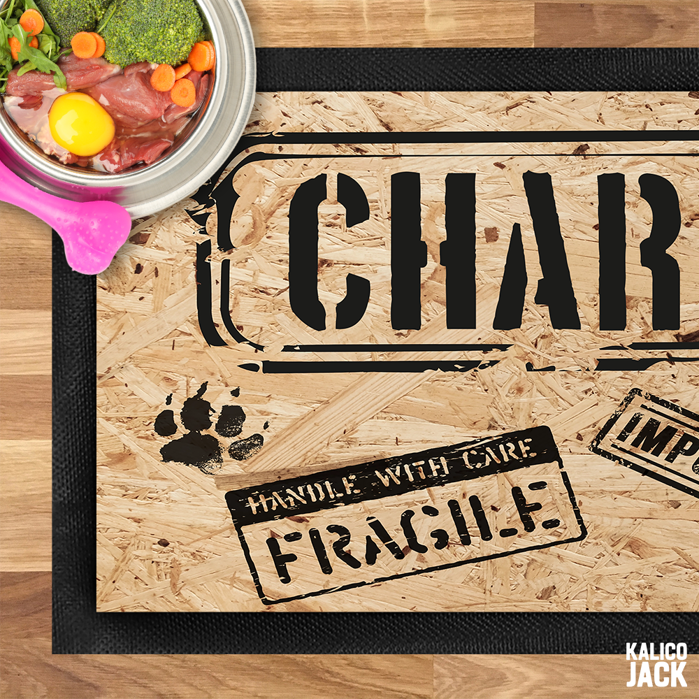 Personalised Cargo Pet Feeding Mat