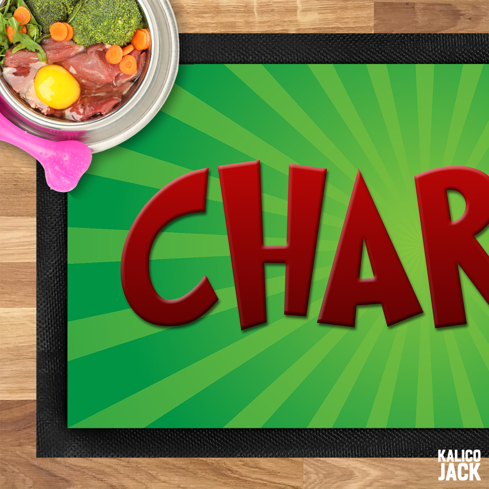 Personalised Grincy Pet Feeding Mat