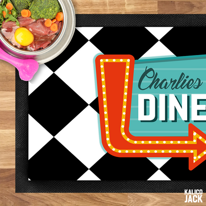 Personalised Diner Pet Feeding Mat