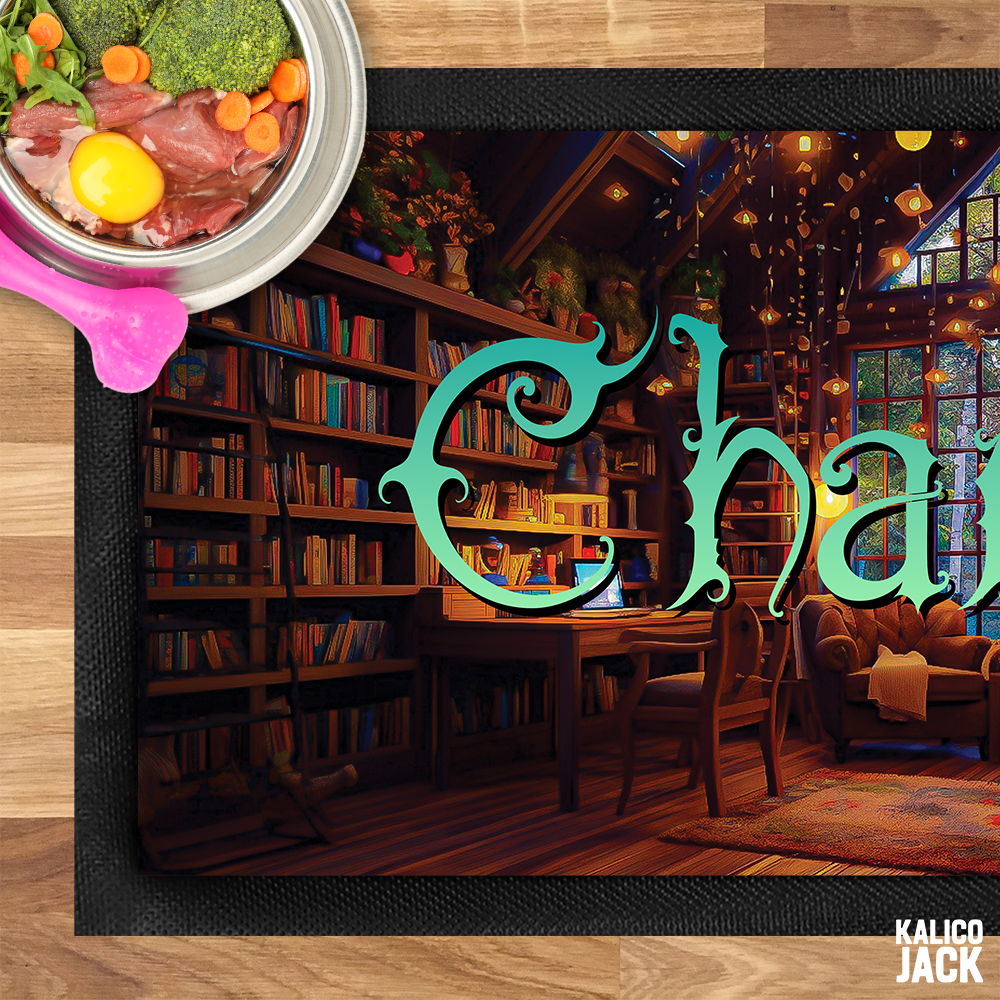 Personalised Fantasy Artisan Pet Feeding Mat