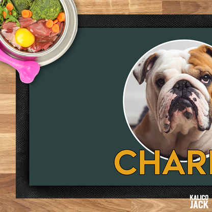 Personalised Name and Photo Pet Feeding Mat