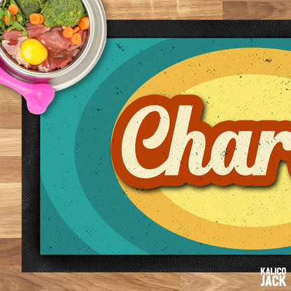 Personalised Vintage Pet Feeding Mat