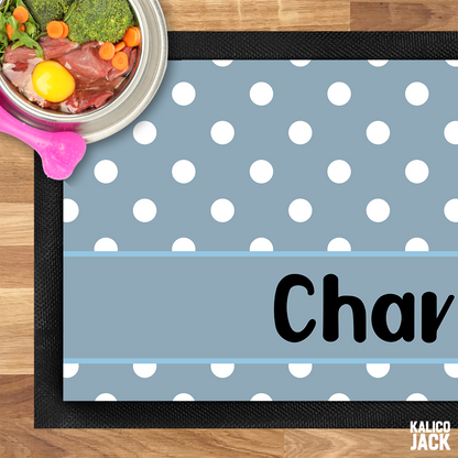 Personalised Dots Pet Feeding Mat