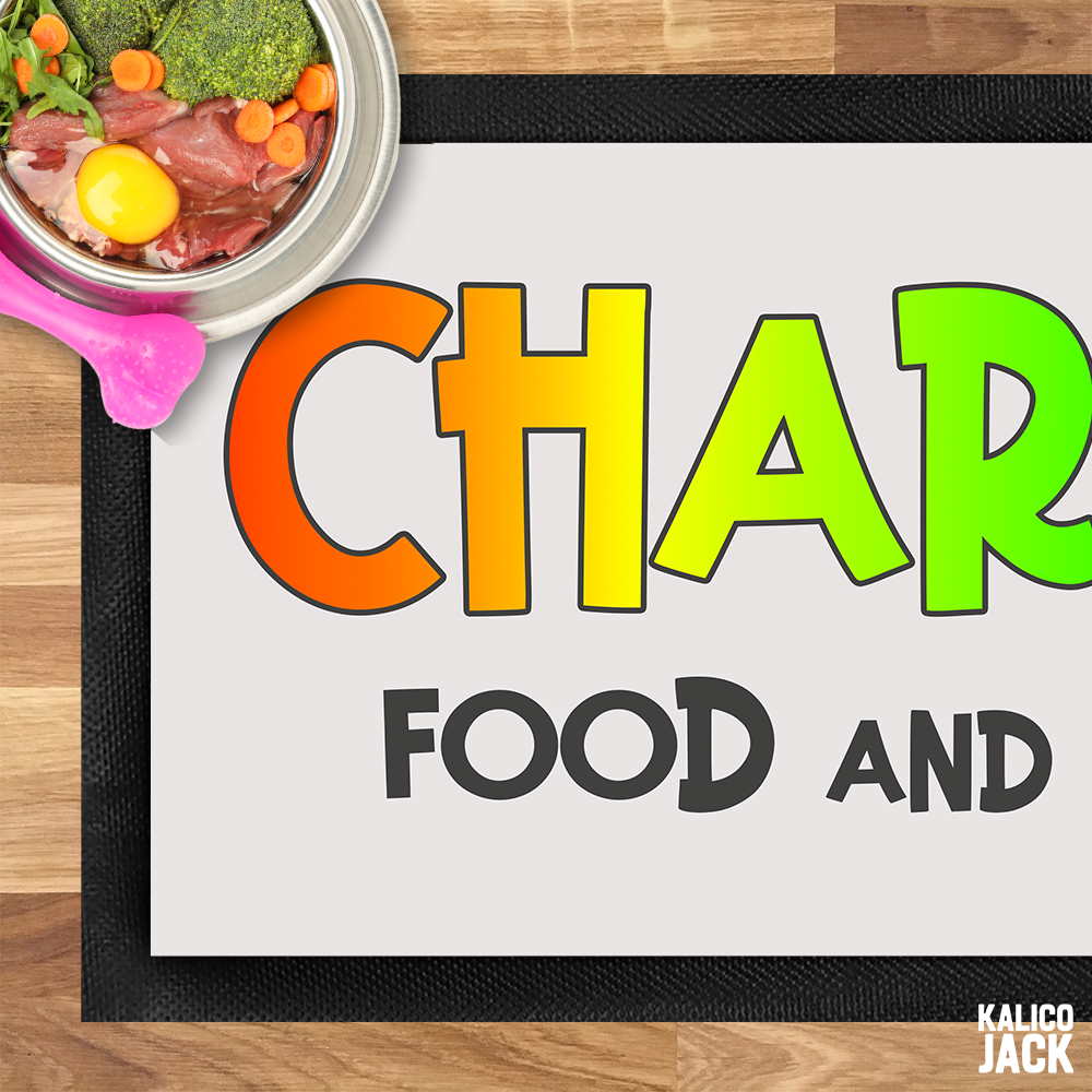 Personalised Colour Doodle Pet Feeding Mat