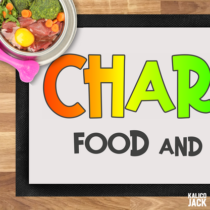 Personalised Colour Doodle Pet Feeding Mat
