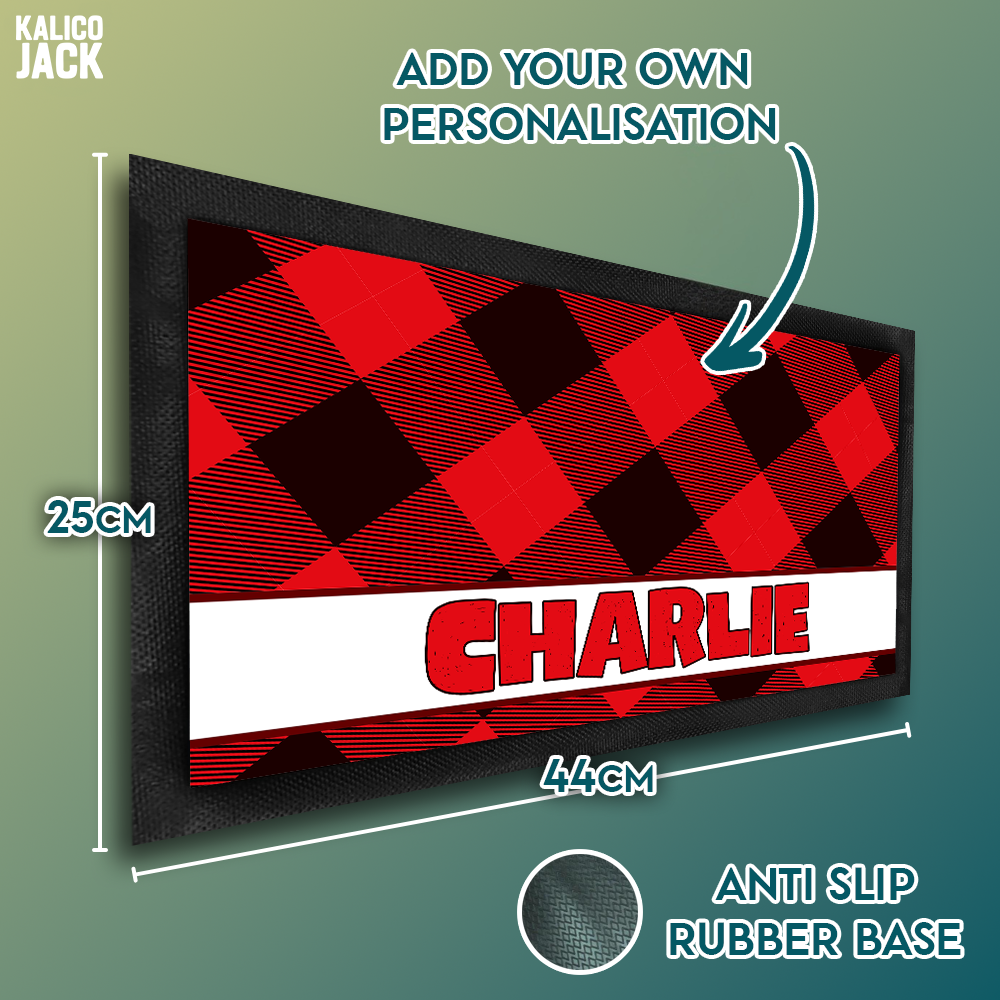 Personalised Lumberjack Pet Feeding Mat