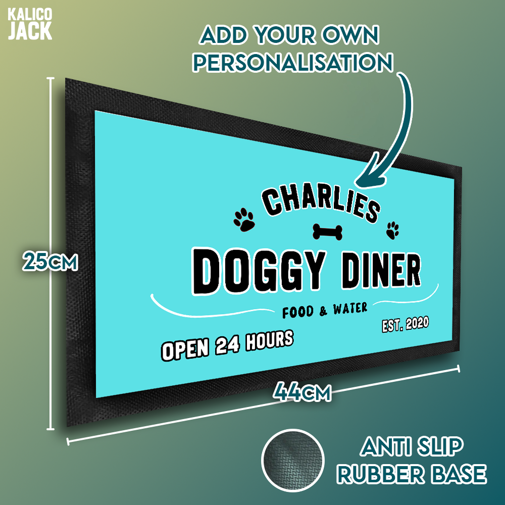 Personalised Doggy Diner Pet Feeding Mat