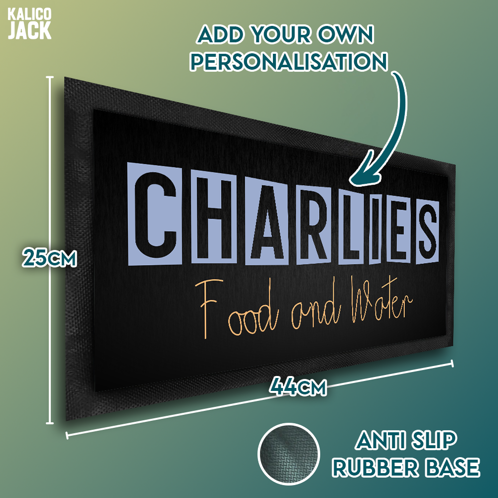 Personalised Vegas Pet Feeding Mat