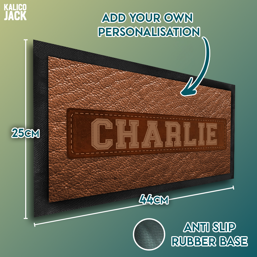 Personalised Leather Pet Feeding Mat