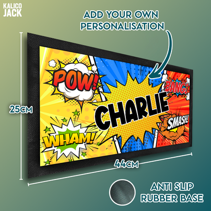 Personalised Comic Book Pet Feeding Mat