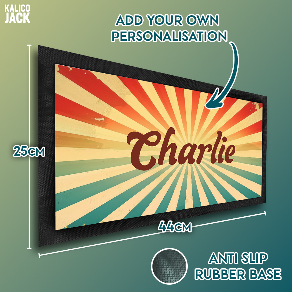 Personalised Sunburst Pet Feeding Mat