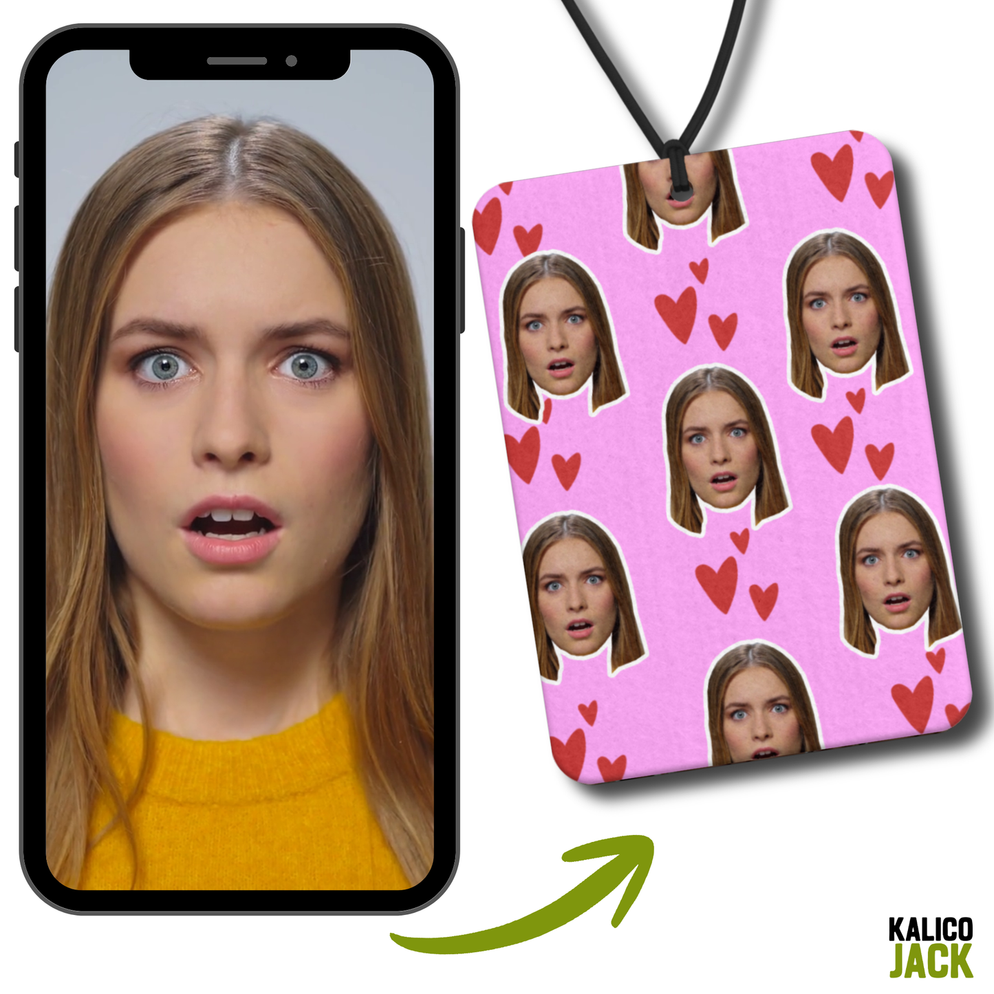 Hearts Car Air Freshener